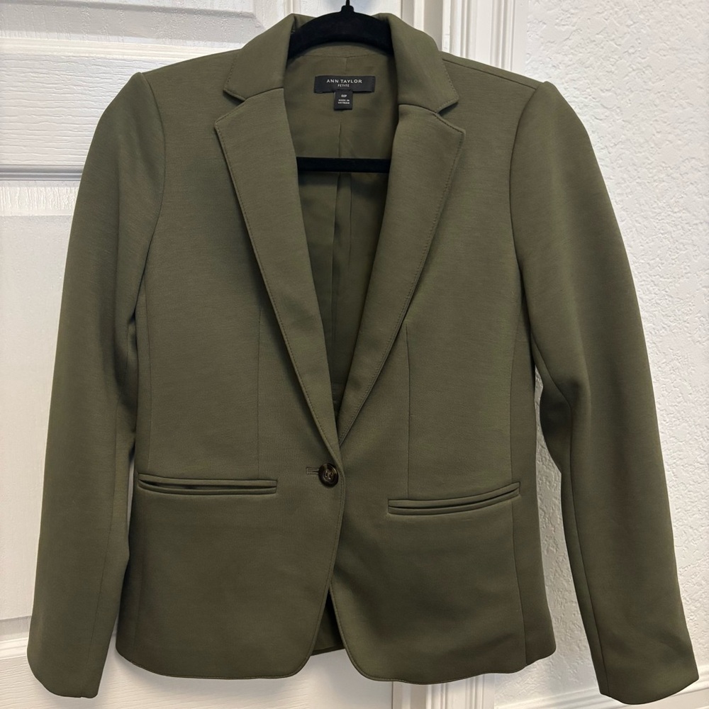Ann Taylor | Olive Green Women's Blazer